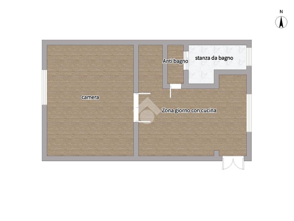 Bilocale Via Garigliano, Milano (zona Isola) - planimetria 1