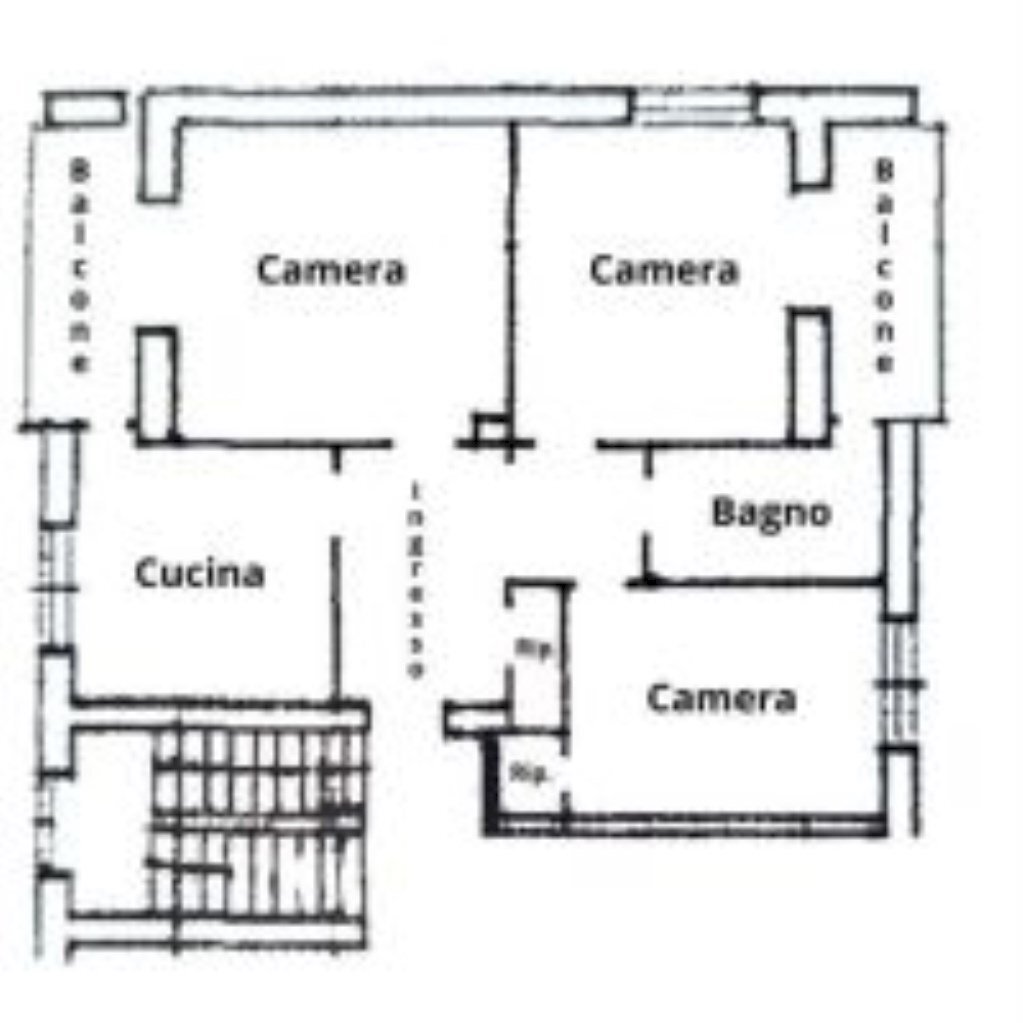 Quadrilocale Via Giovenale Ancina, 50, Torino (zona Regio Parco) - planimetria 1