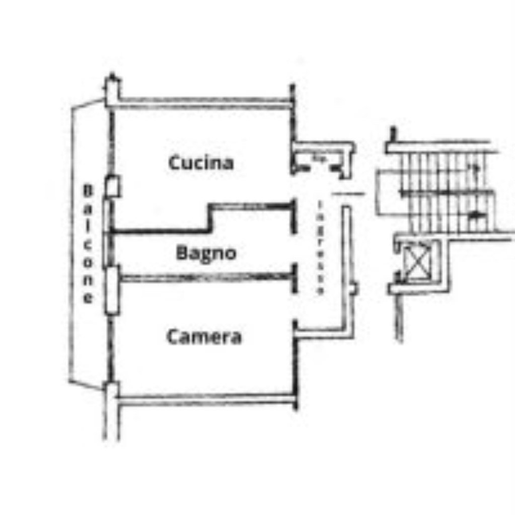 Bilocale Via Saverio Mercadante, 15, Torino (zona Barriera Milano) - planimetria 1