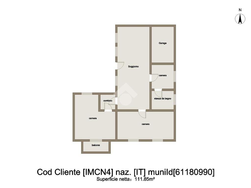 Casa semi indipendente Via Colle S. Bortolomeo, Caravonica - planimetria 1