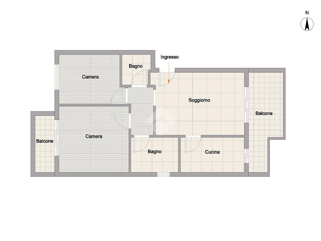 Trilocale Via Giorgio la Pira, Cornaredo - planimetria 1