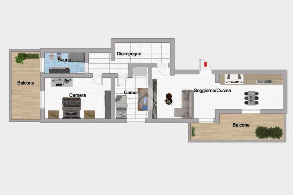 Trilocale Via Bruno Buozzi, Rho - planimetria 1