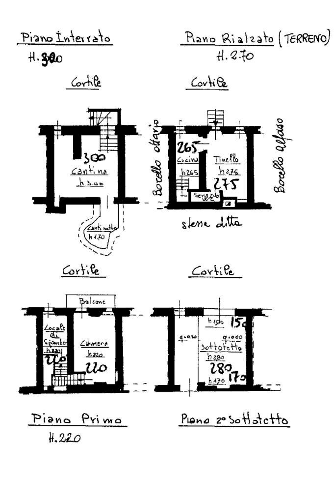 Rustic Località Borelli, Moncucco Torinese - floor plans 1