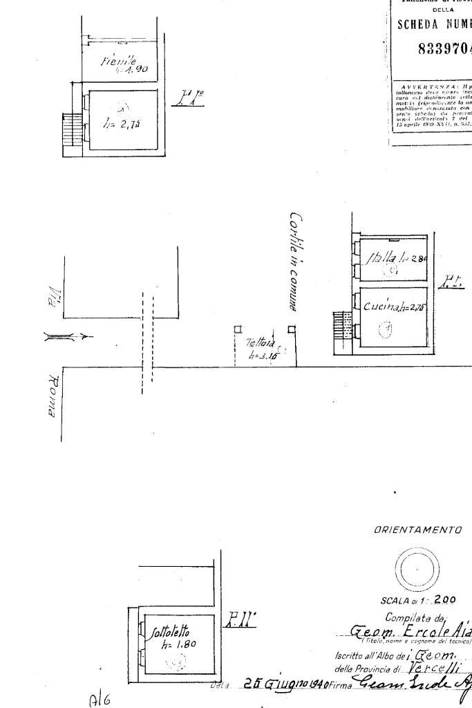 Semi-detached house Via Roma, Alice Castello - floor plans 1