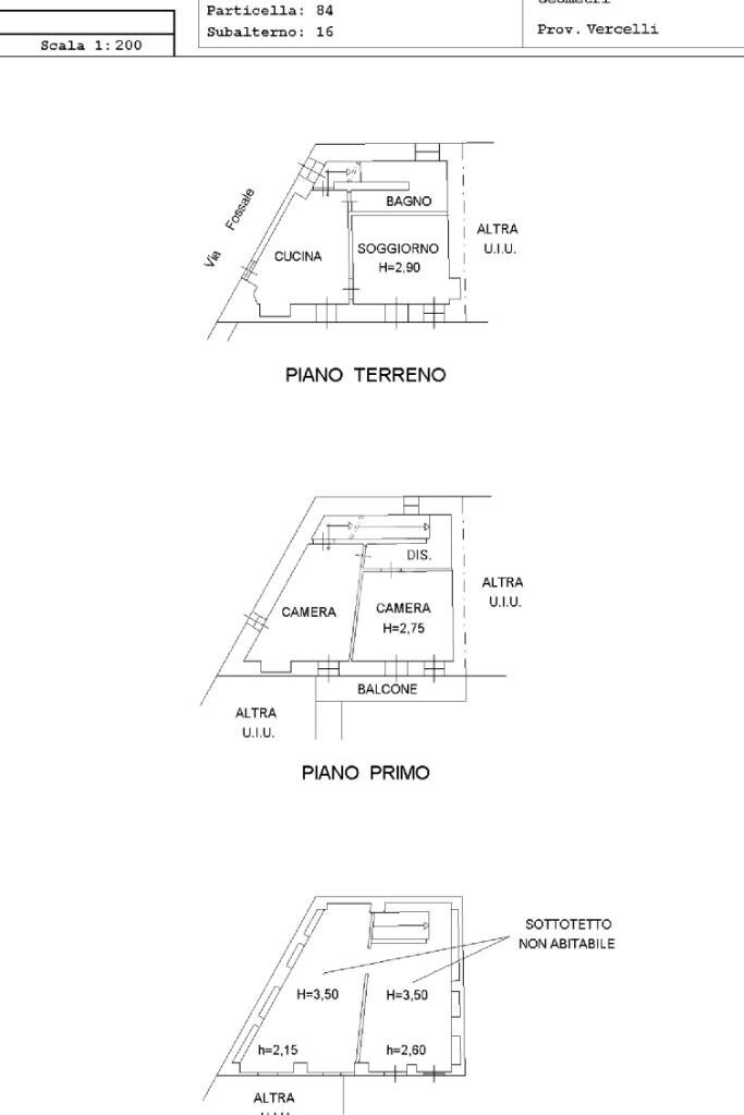 Semi-detached house Via Italia, Alice Castello - floor plans 1