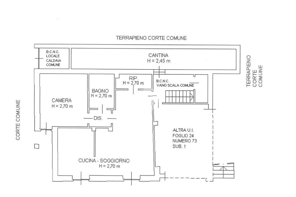 Casa indipendente Via Nino Costa, Pinasca - planimetria 1