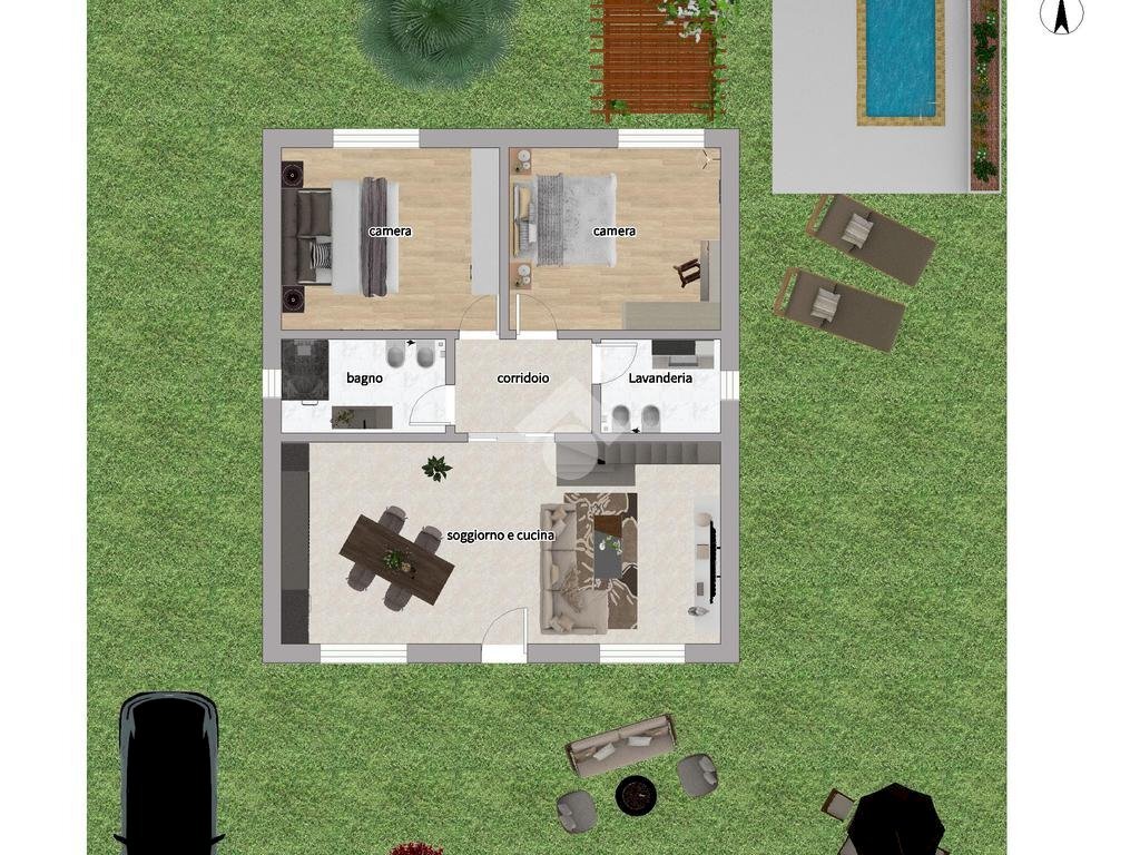 Villa Via Graf, La Loggia - planimetria 1