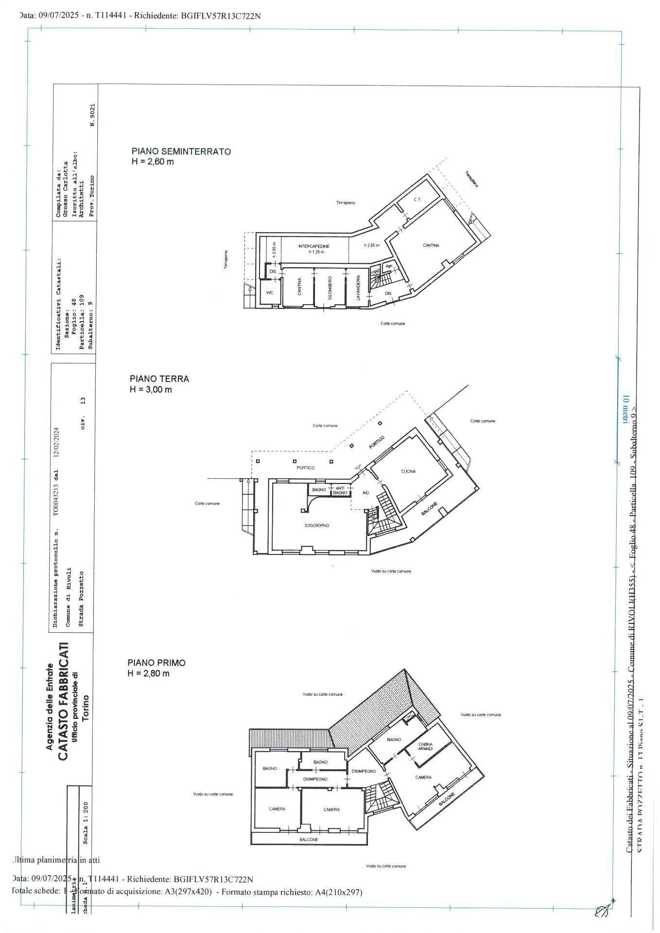 Foto 84 - Villa Strada Pozzetto
 
13, Rivoli - planimetria 1