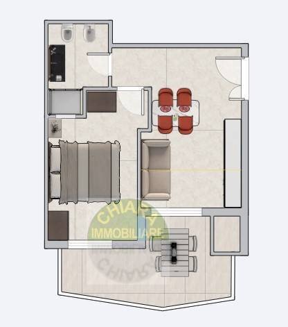 planimetria - Two-room apartment Via Martiri Istriani, Vasto - floor plans 1