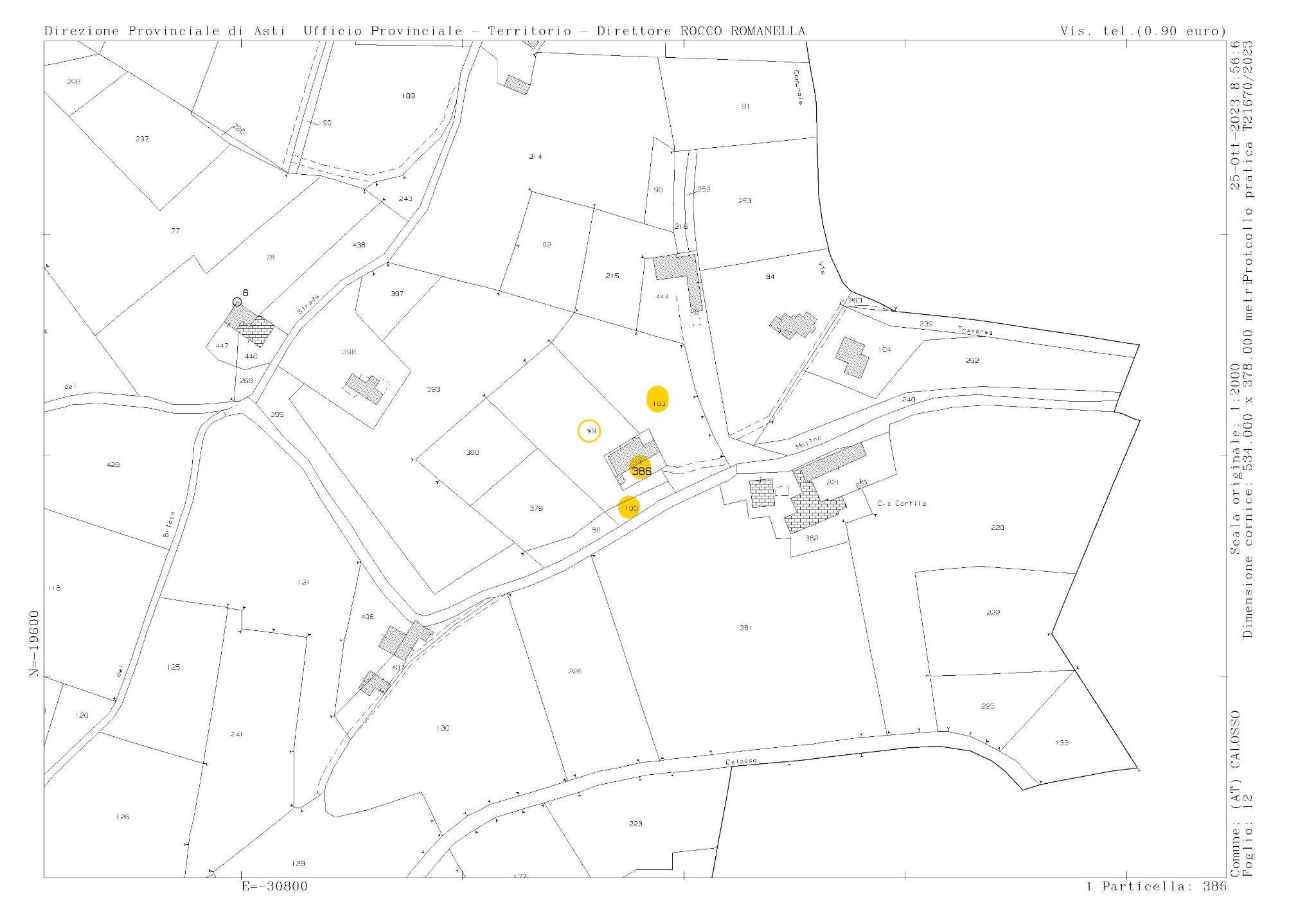 Rustic via Bocchiarda, Calosso - floor plans 1