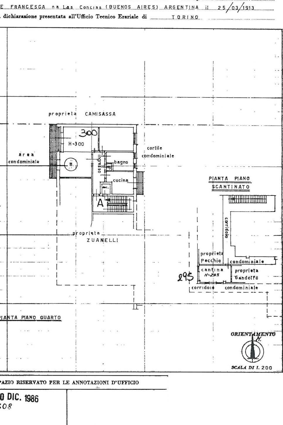 Quadrilocale largo Umbria, 14, Carmagnola - planimetria 1