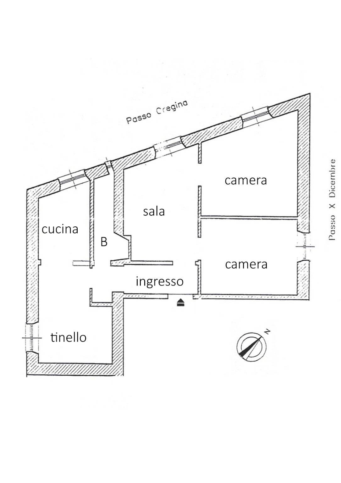 Four-room apartment Passo 10 Dicembre, 10, Genova (neighborhood Lagaccio) - floor plans 1