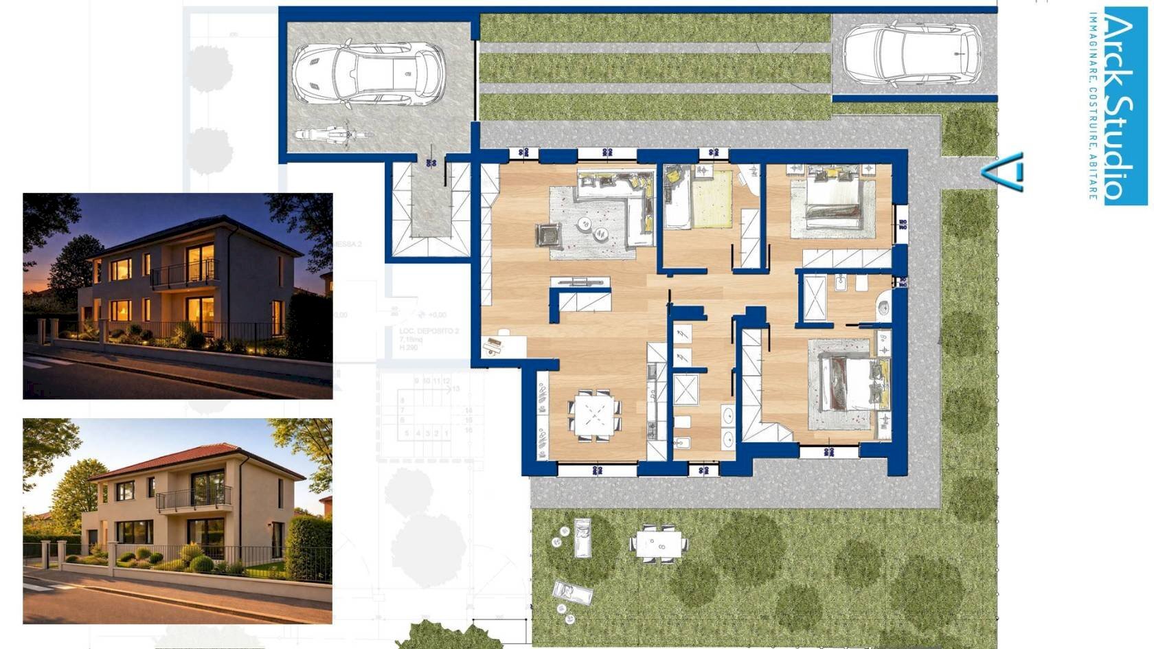 Villa via Gioacchino Rossini, Cassano d'Adda - planimetria 1
