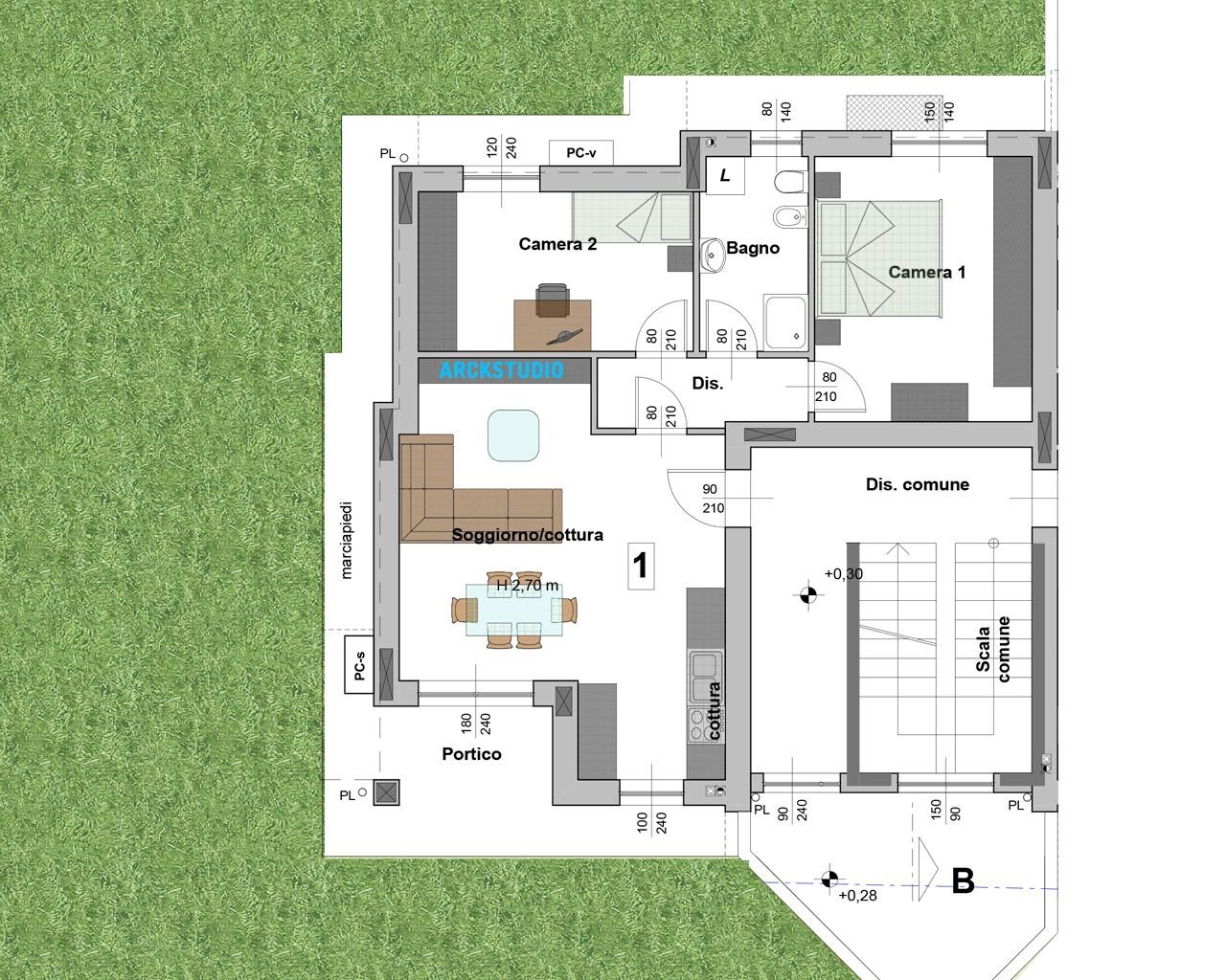 Villa via Leonardo da Vinci, 47, Cassano d'Adda - floor plans 1