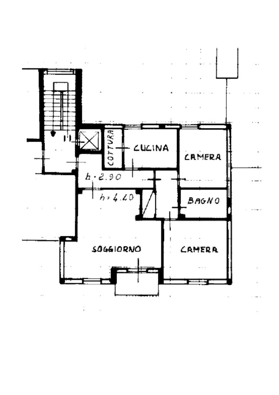 Quadrilocale via Torrente Bardea, Parma (zona Montanara) - planimetria 1