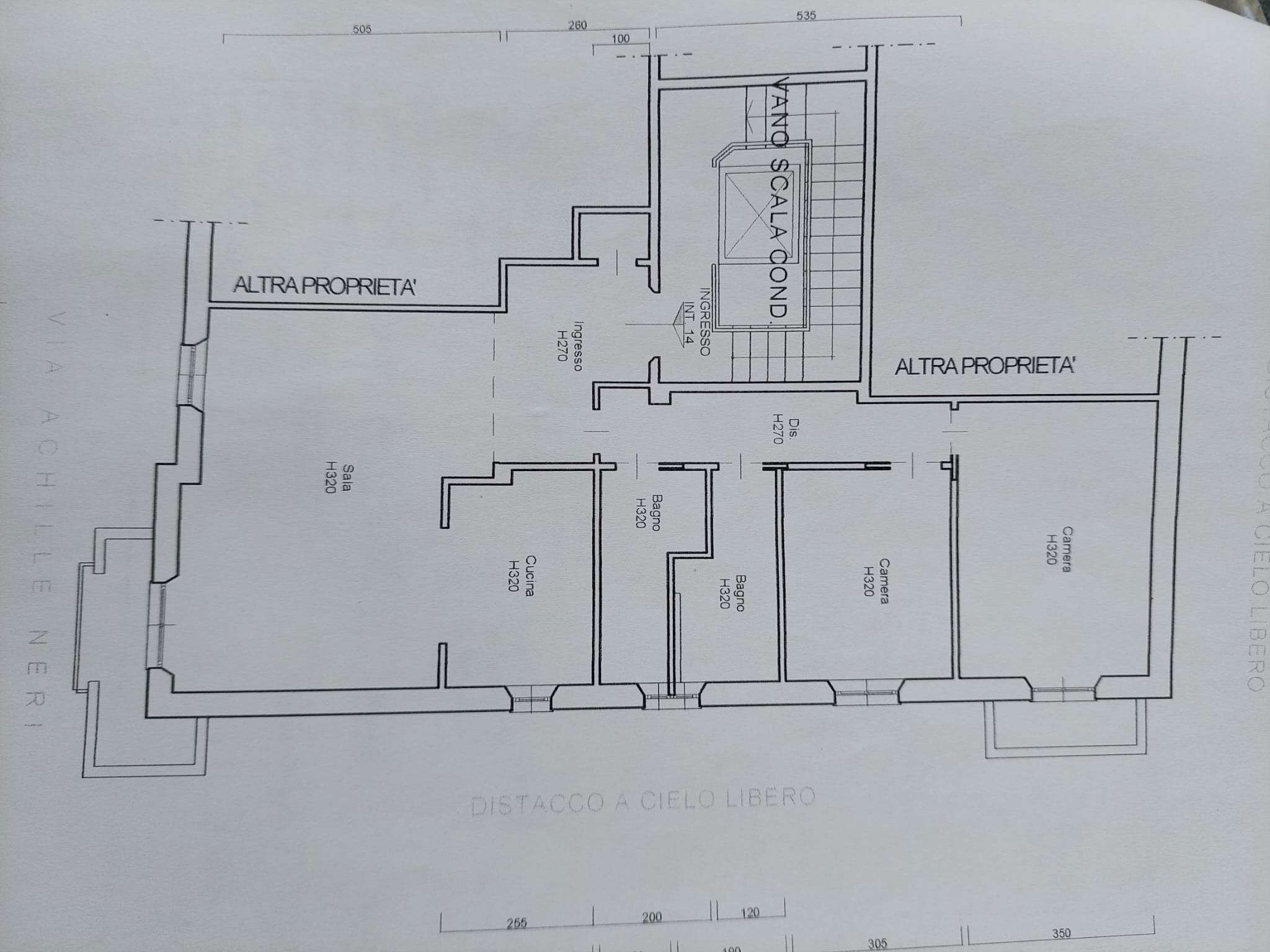 planimetria - Quadrilocale via Panigalli, Genova (zona Albaro) - planimetria 1