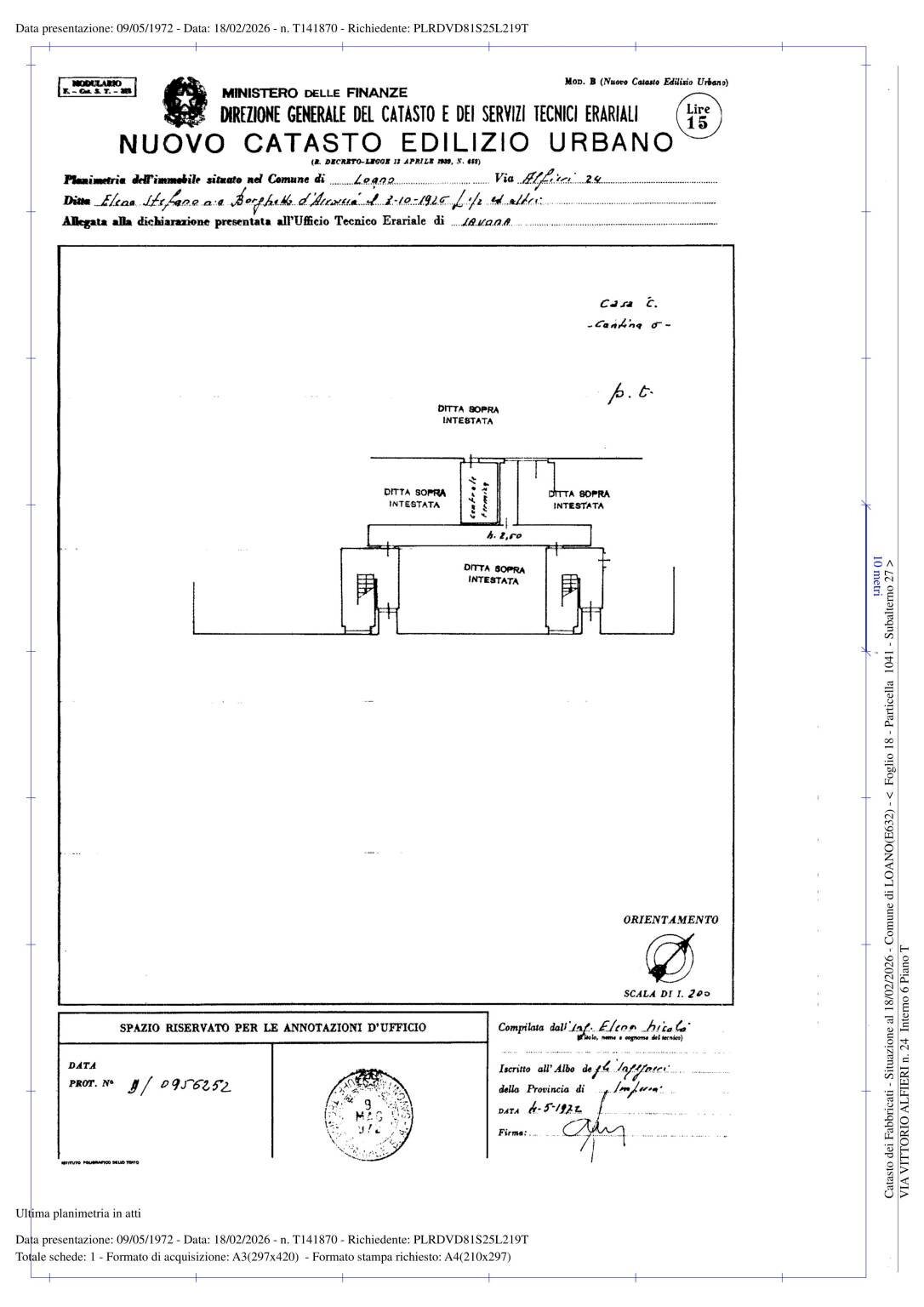 Appartamento via Vittorio Alfieri, 24, Loano - planimetria 1