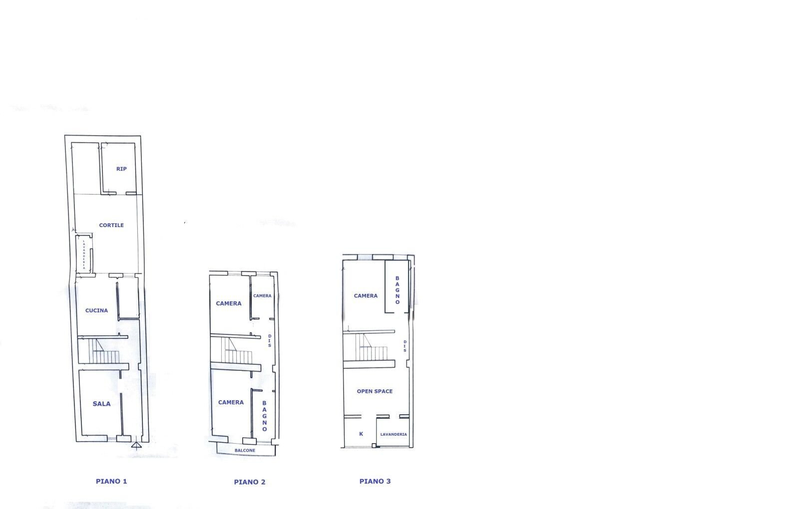 Independent house via Cesare Battisti 20, Ploaghe - floor plans 1