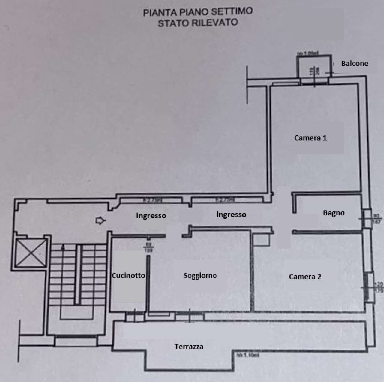 planimetria - Appartamento via Bellaria, Bologna (zona Mazzini) - planimetria 1