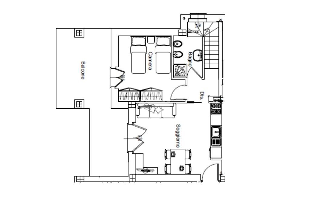Trilocale Canton Carasso, Ivrea - planimetria 1