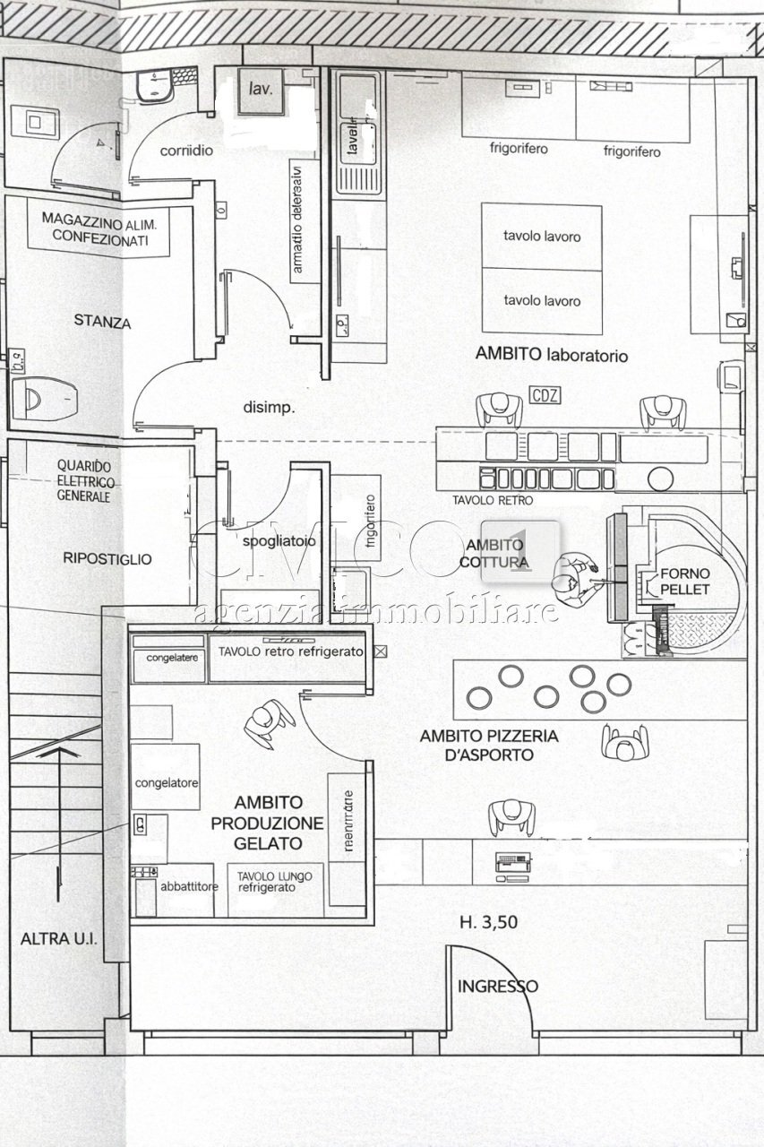 planimetria.jpg - Pizza by the slice Via Capo di Sopra 154, Noventa Vicentina - floor plans 1