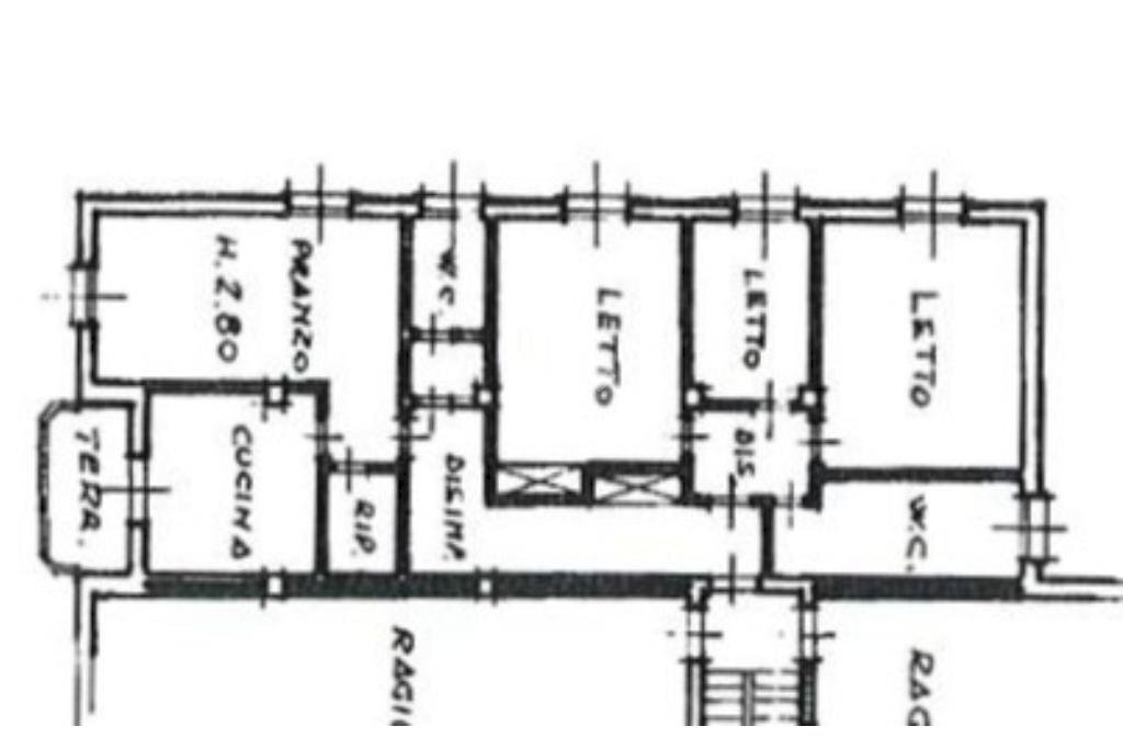 Four-room apartment Via Roma, Castellarano - floor plans 1