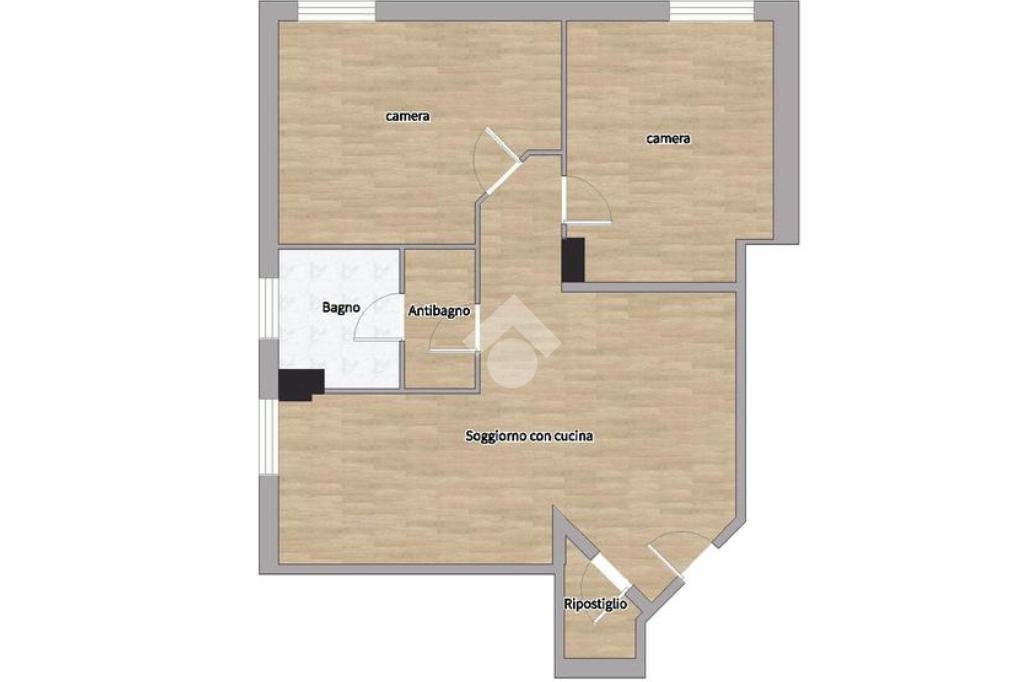 Trilocale Via Lario, Milano (zona Isola) - planimetria 1