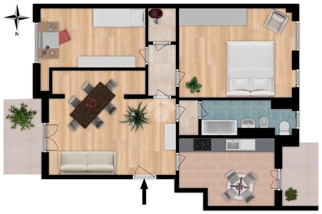 Trilocale Via orlando vittorio emanuele, Milano (zona Gratosoglio) - planimetria 1