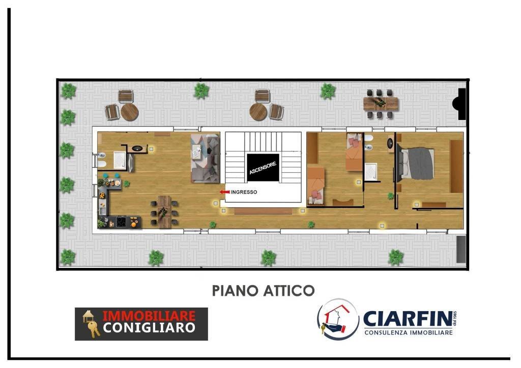 Planimetria - Attic via Giuseppe Pagano, Palermo - photo 1