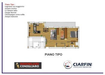 Planimetria - Quadrilocale via Giuseppe Pagano, Palermo - foto 2