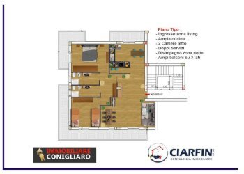 Planimetria - Four-room apartment via Giuseppe Pagano, Palermo - photo 1