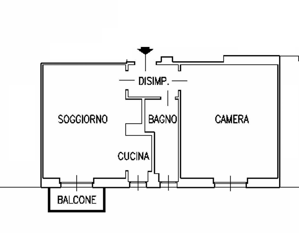 Bilocale via PALMANOVA, 60, Milano (zona Cimiano) - planimetria 1