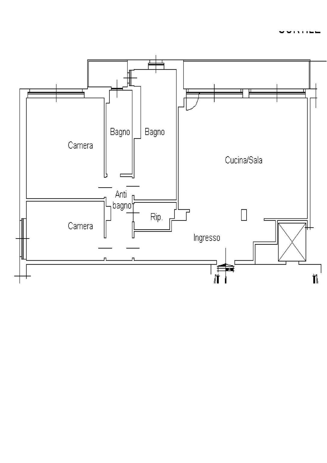 Four-room apartment via Baltimora, 152, Torino (neighborhood Santa Rita) - floor plans 1