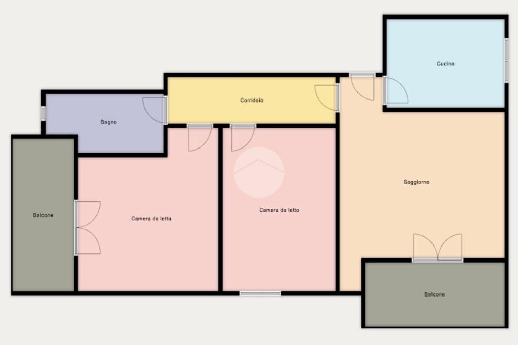 Trilocale via deledda, Peschiera Borromeo - planimetria 1