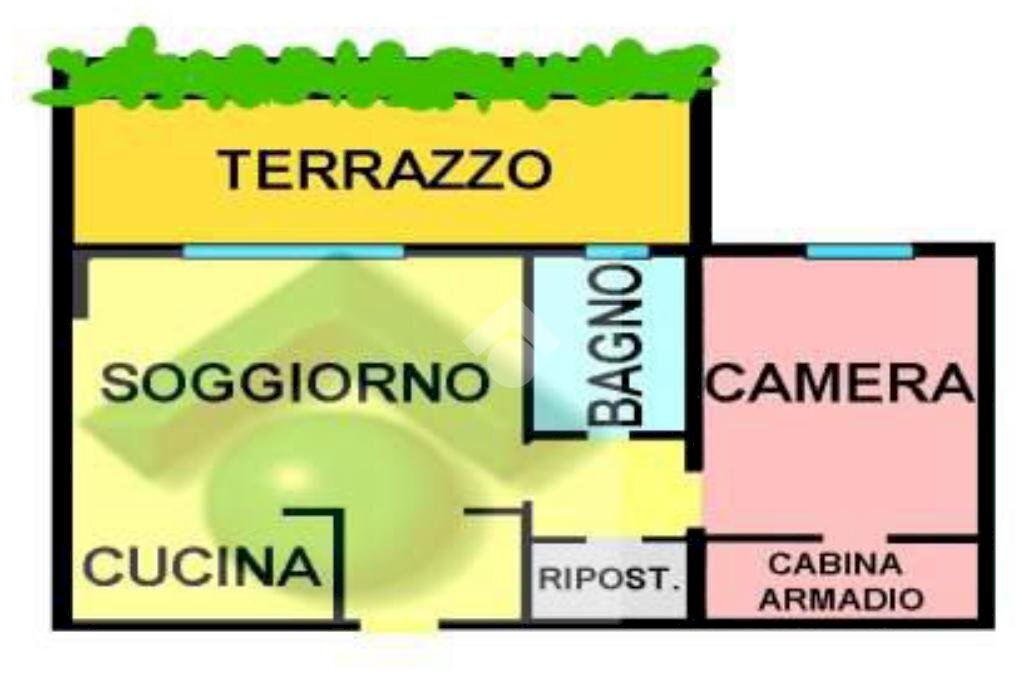 Bilocale Viale Abruzzi, Peschiera Borromeo - planimetria 1