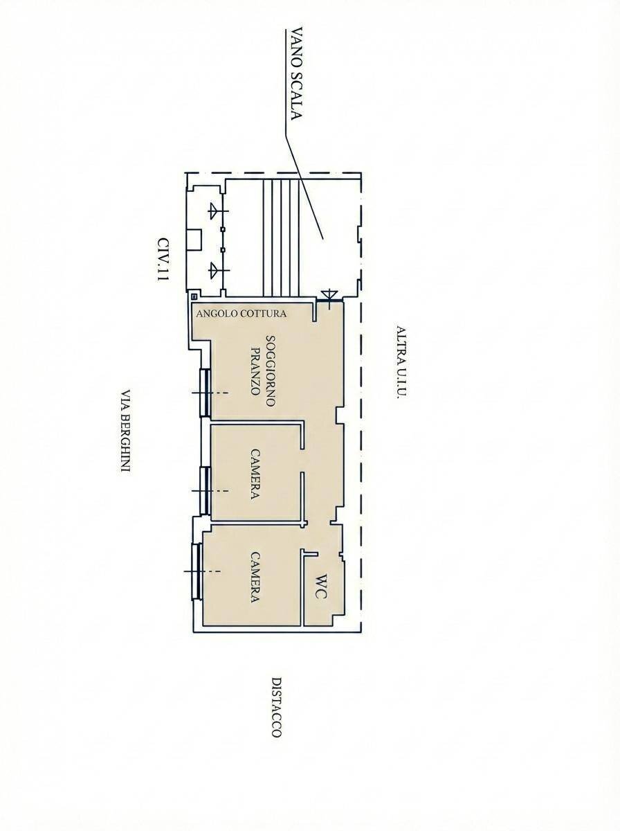 PLANIMETRIA CASA - Appartamento Via Pasquale Berghini
 
11, Genova - planimetria 1