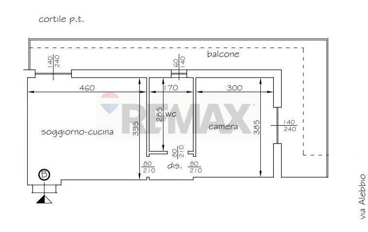 Pianta 2D - Bilocale VIA ALEBBIO
 
11, Como - planimetria 1
