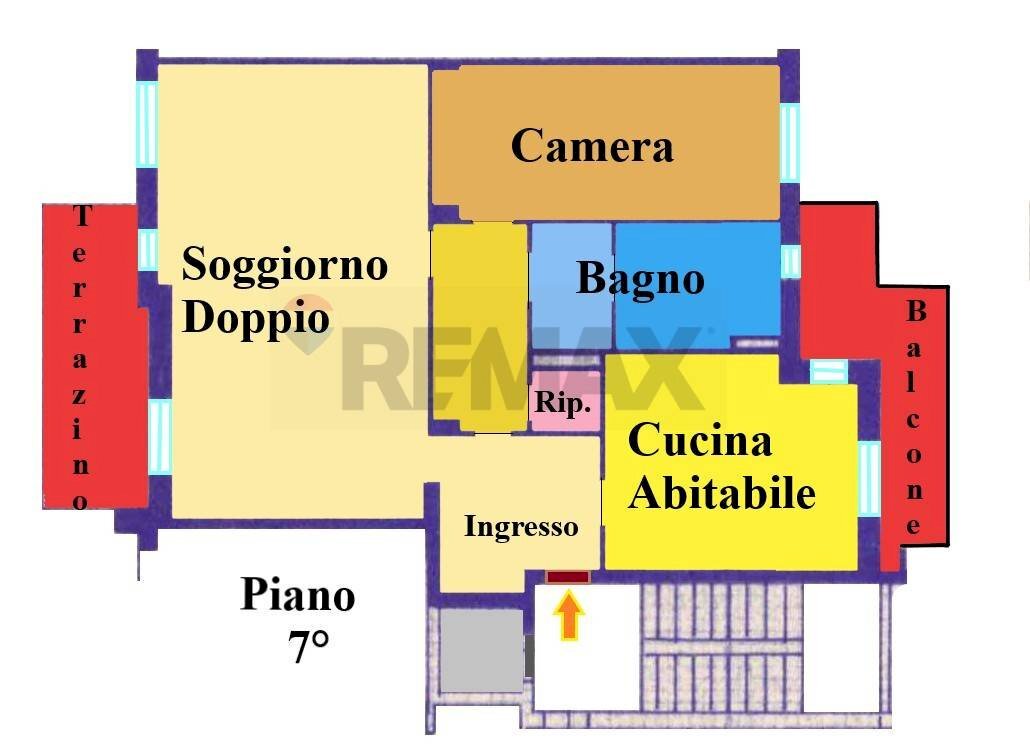 Piantina - Three-room apartment via Pontida
 
19, Cernusco sul Naviglio - floor plans 1