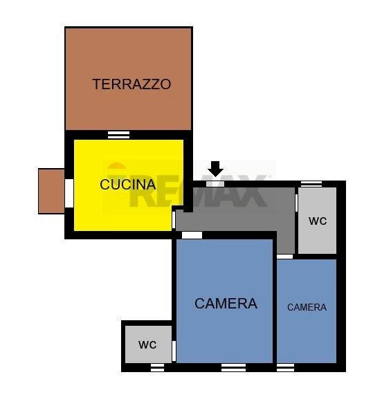 Pianta 2D - Three-room apartment Via Gian Battista alfano
 
3, Napoli - floor plans 1