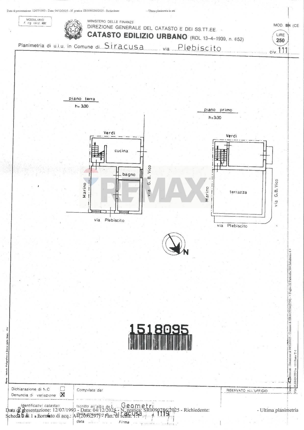 Pianta 2D - Casa indipendente Via Plebiscito
 
111, Siracusa - planimetria 1