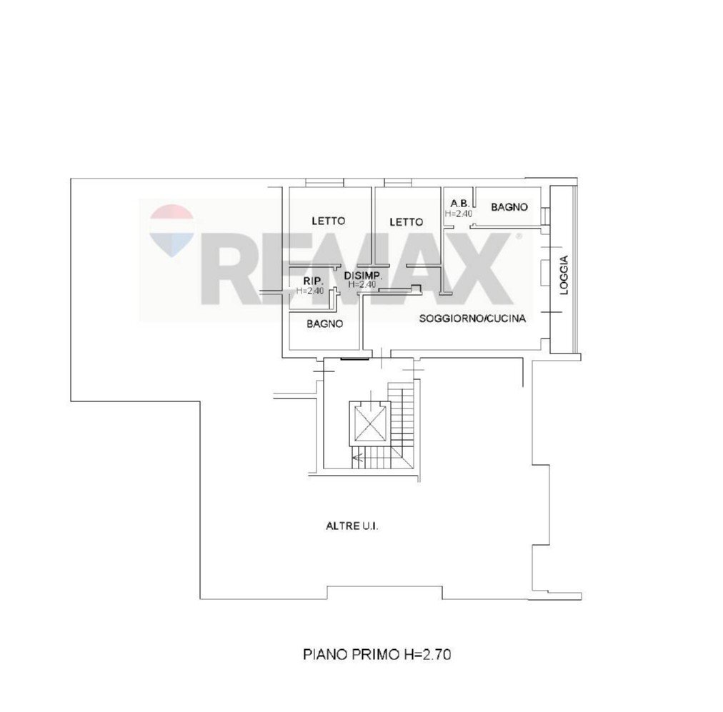 Pianta 2D - Trilocale Via San Nicola
 
35, Viadana - planimetria 1