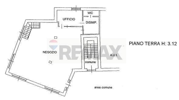 Pianta 2D - Negozio via Dante Alighieri
 
1, Casazza - planimetria 1