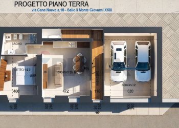 Pianta 3D - Bilocale via casenuove, Sotto il Monte Giovanni XXIII - foto 1