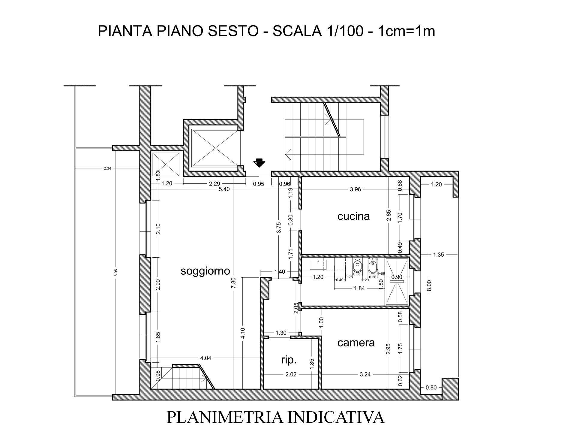 Foto 10 - Attico Via Bassano, Torino - planimetria 1