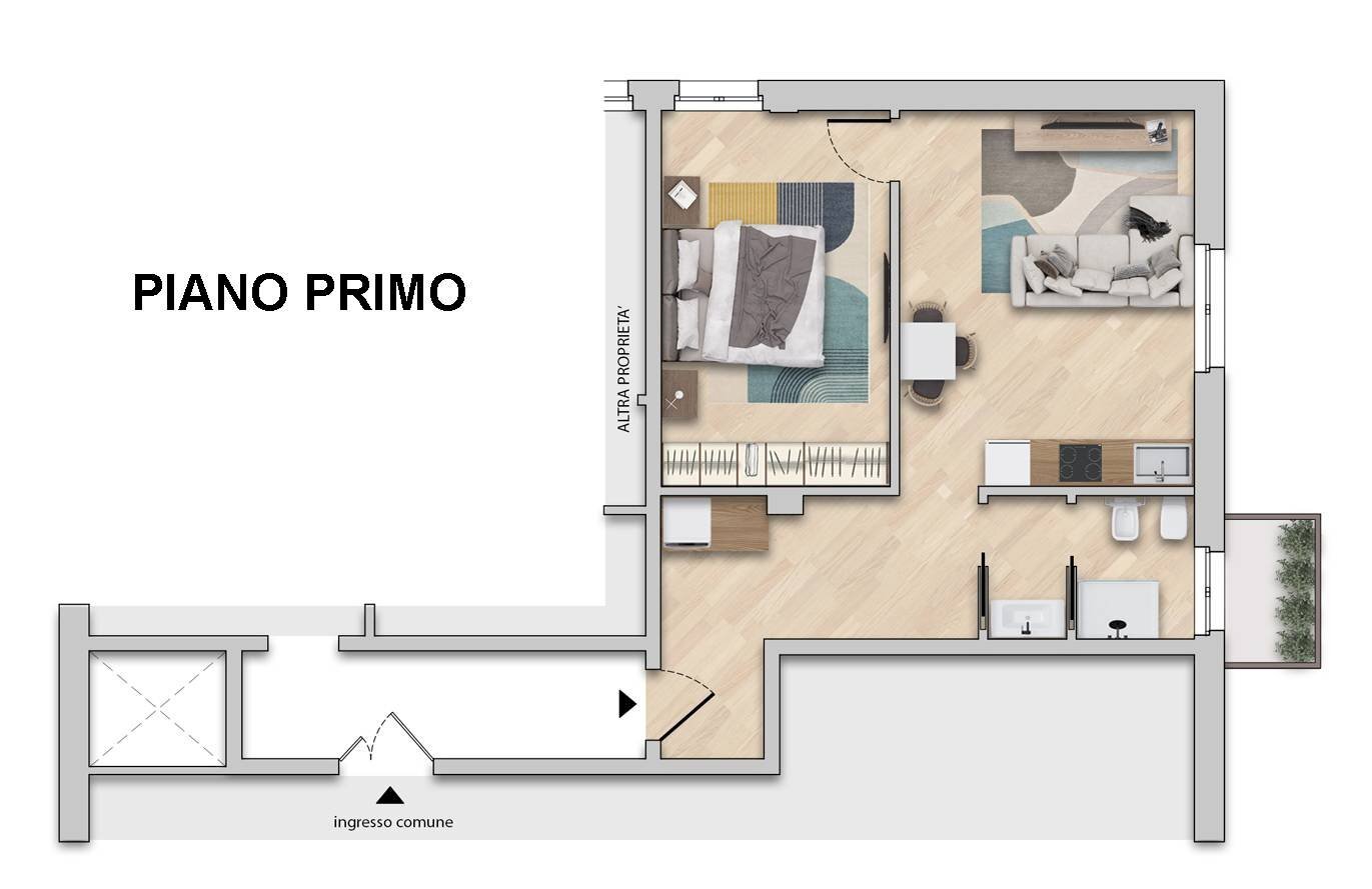 Foto 2 - Two-room apartment Via Isonzo
 
2, Verona - floor plans 1