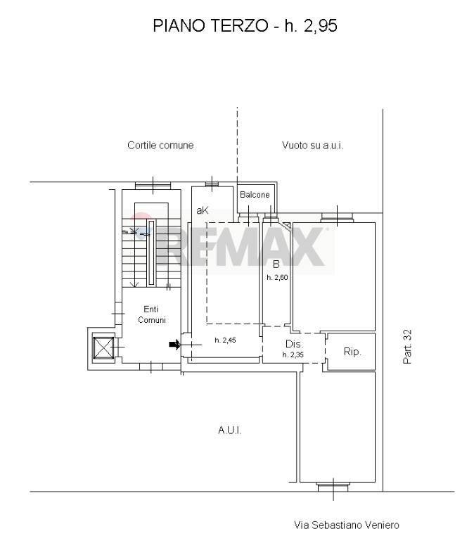Planimetria - Trilocale Milano - planimetria 1