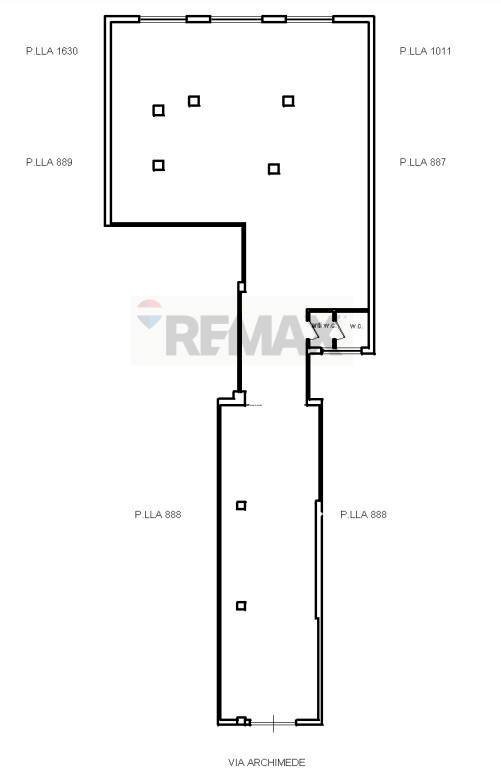 Pianta 2D - Locale Commerciale Ragusa - planimetria 1