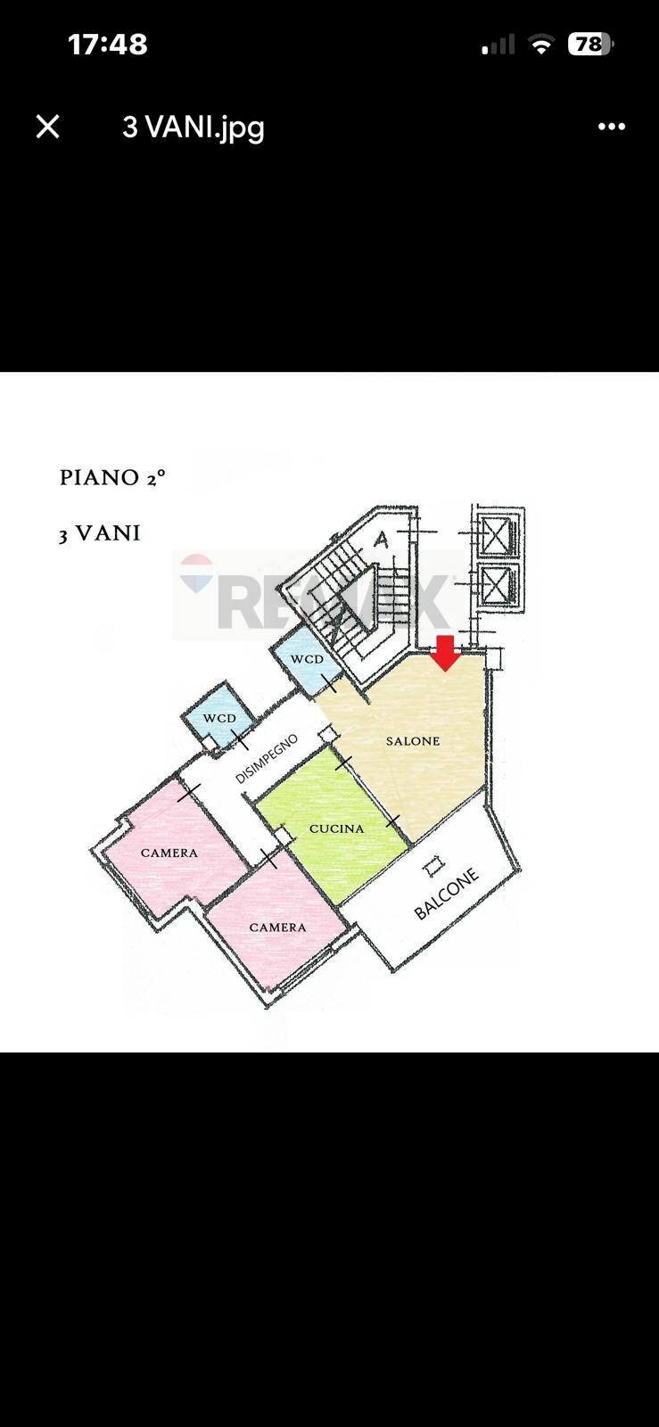 Pianta 2D - Appartamento Via Evangelista di Blasi
 
91/93, Palermo - planimetria 1