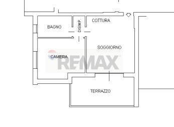 Pianta 2D - Two-room apartment Viale Dei Mille
 
94, Parma - floor plans 1