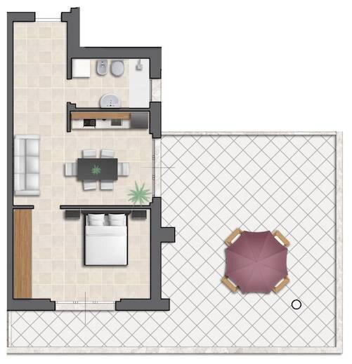 Foto 4 - Two-room apartment Via Boccea, Roma - floor plans 1